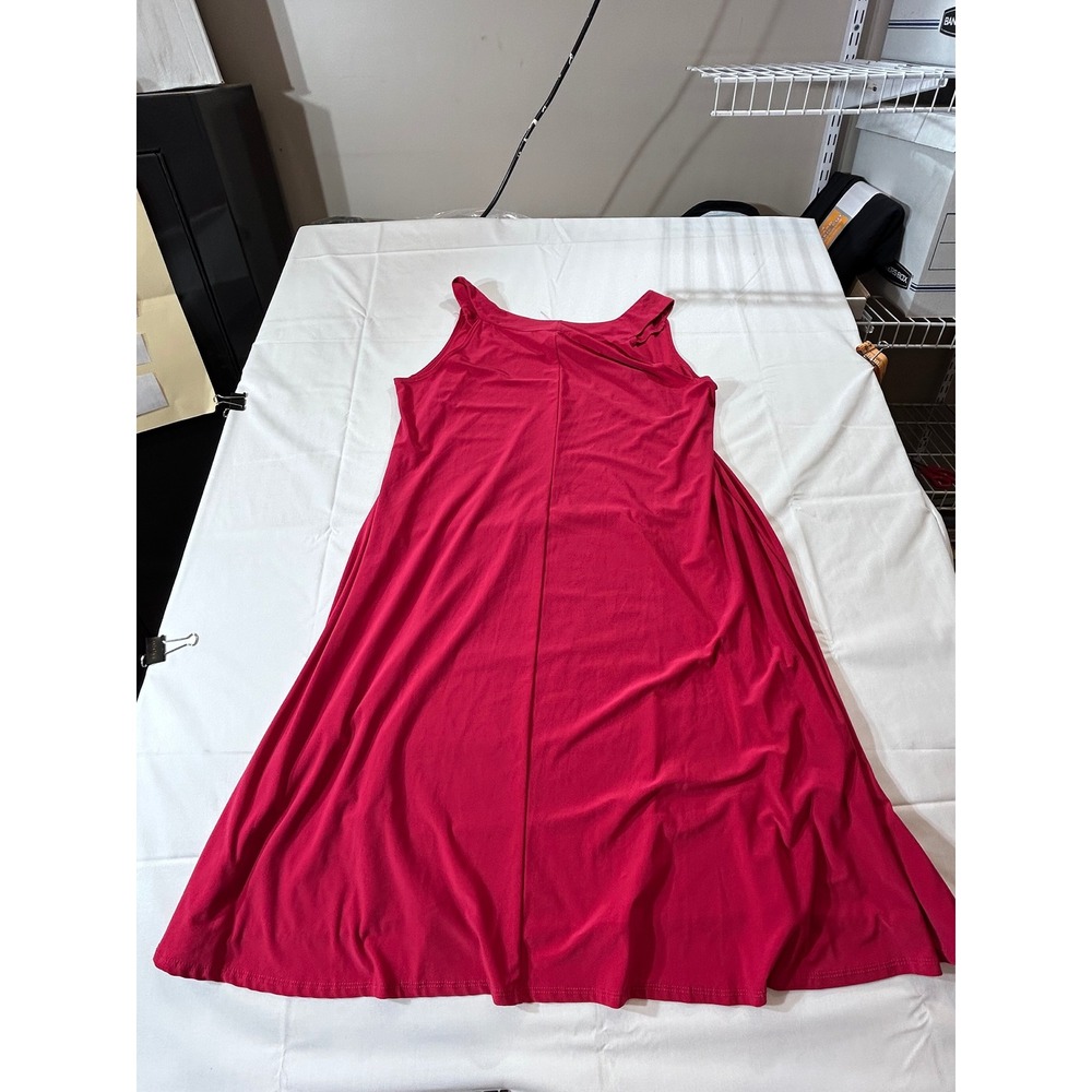 ABN Womens Red Sleeveless A-Line Tank Dress Size Large Made in USA